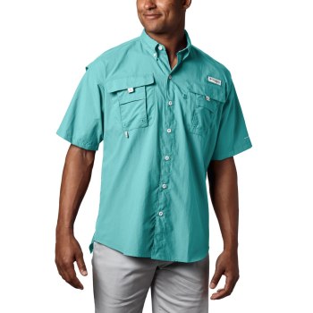 Columbia Overhemd Heren, PFG Bahama II Short Sleeve LichtBlauw, 09ZXGAVLS